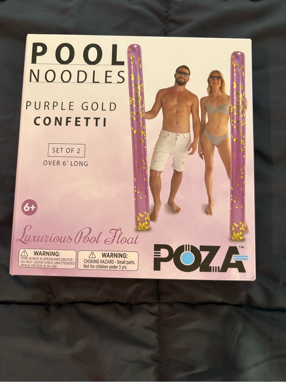 POZA Purple Gold Confetti Pool Noodles - Set of 2
